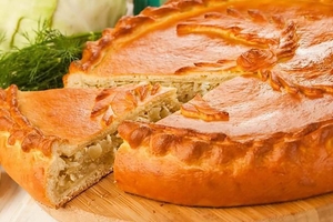 Пирог с капустой и яйцом